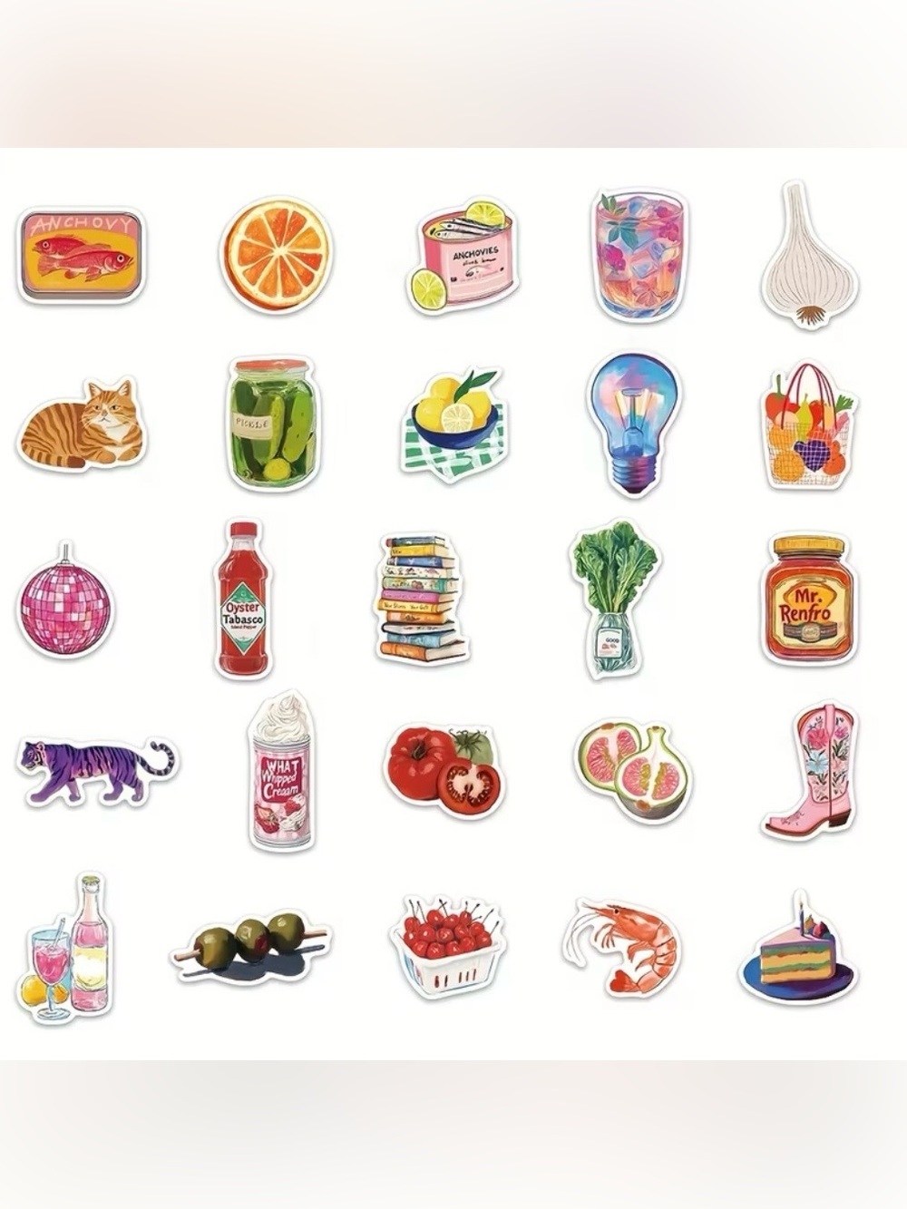 50 European Summer Aesthetic Stickers Coastal Market Scrapbook Pack - Picture 7 of 8